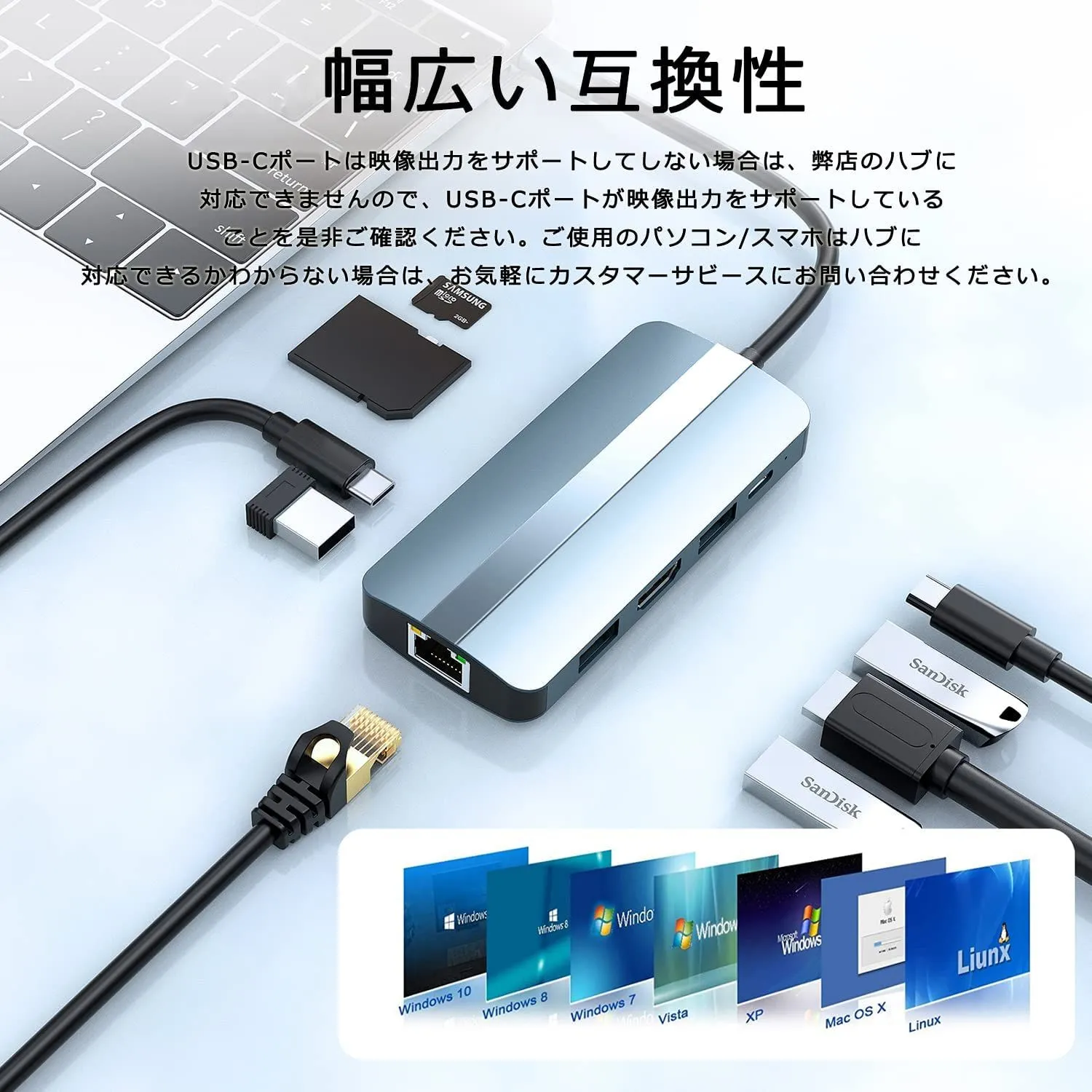 【新品未使用】USB-C ハブ ９ｉｎ１ USB C ハブ、intpw 9-IN-1 USB Cマルチポートハブ、4K HDMI、PD 100W